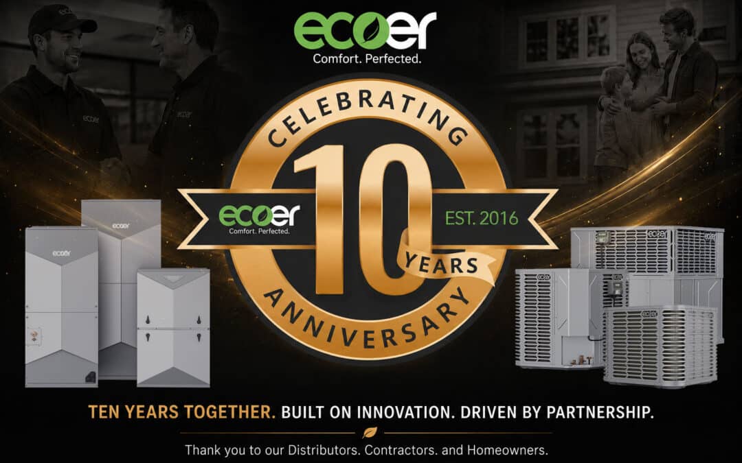 Ecoer Celebrates 10 years as a Technology-Driven HVAC Manufacturer